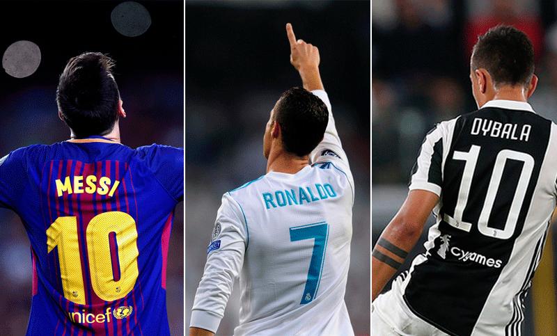 Messi, Ronaldo y Dybala, nominados al Balón de Oro