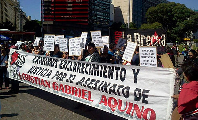 Piden que no se archive la causa del militante asesinado Cristian Aquino