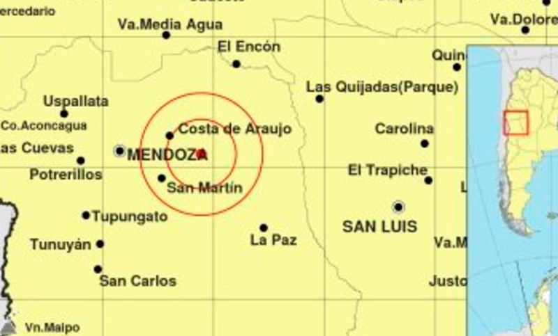 Un fuerte sismo hizo temblar a Mendoza