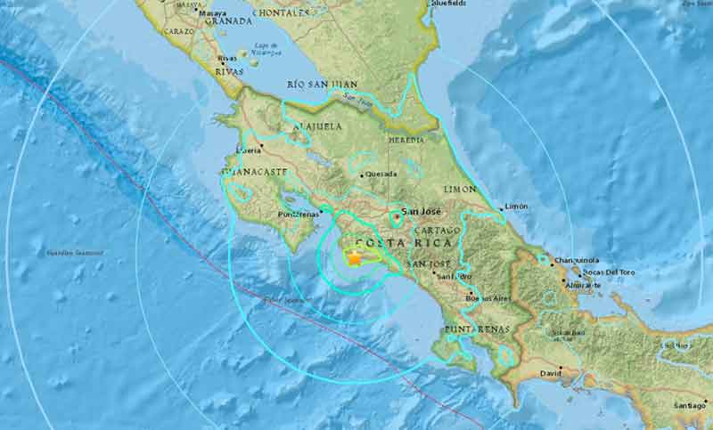 Sismo de magnitud 6,5 sacude Costa Rica