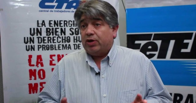 José Rigani: “Están privatizando la energía”