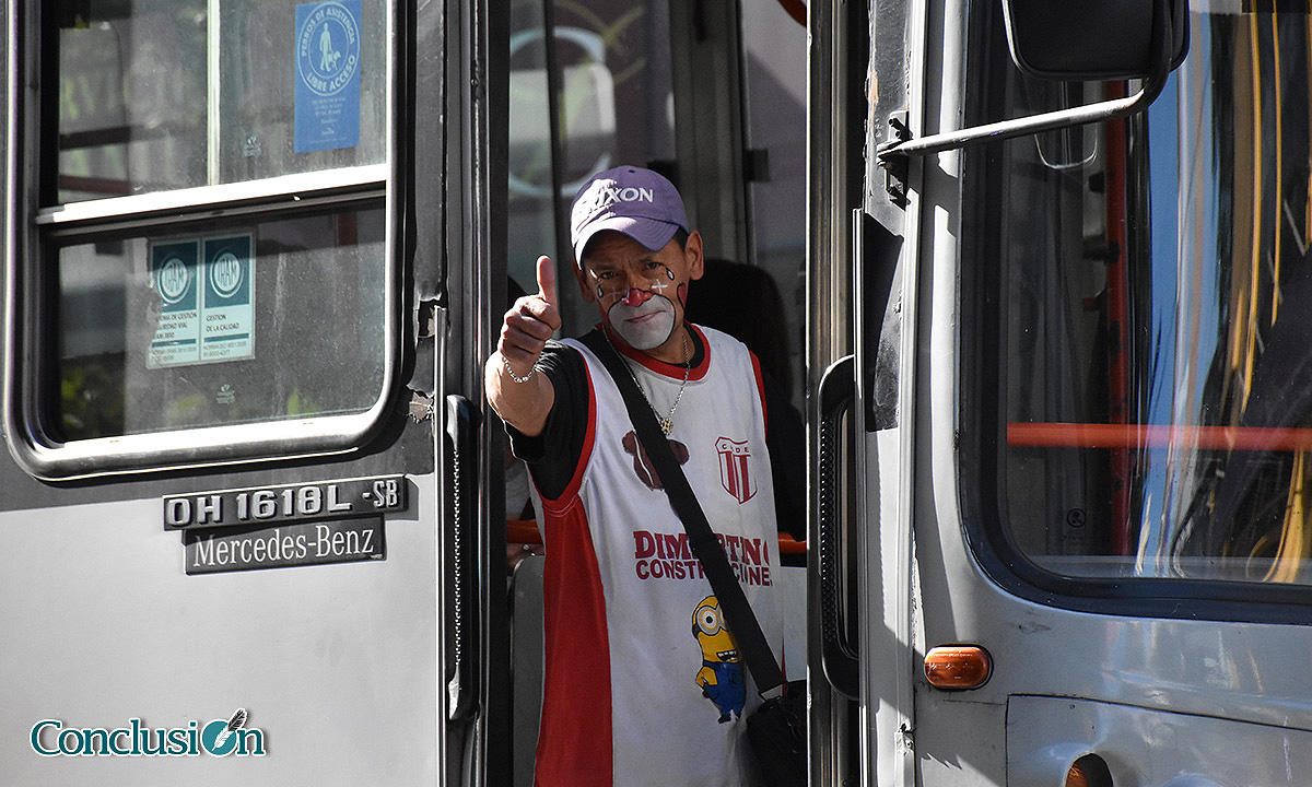 Un momento de alegría para los pasajeros