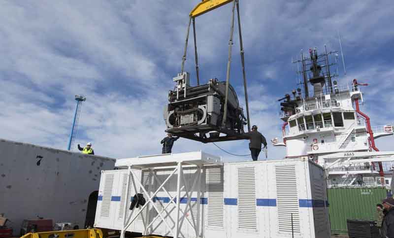 El «Sophie Siem», listo para zarpar en busca del ARA “San Juan»