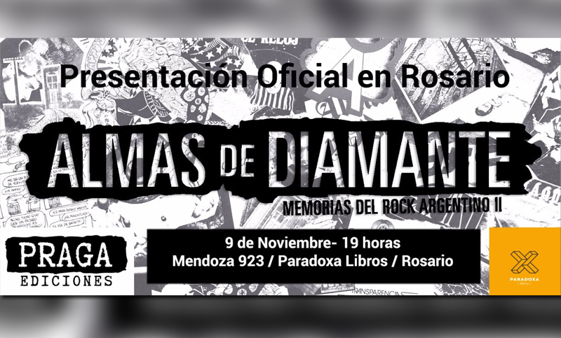 Se presenta en Rosario el libro “Almas de Diamante: memorias del rock argentino II”
