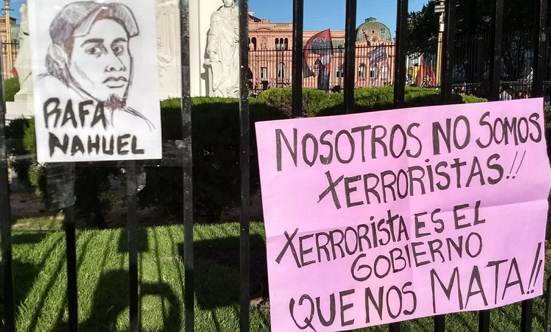 Hubo una movilización en Plaza de Mayo por la muerte de Rafael Nahuel