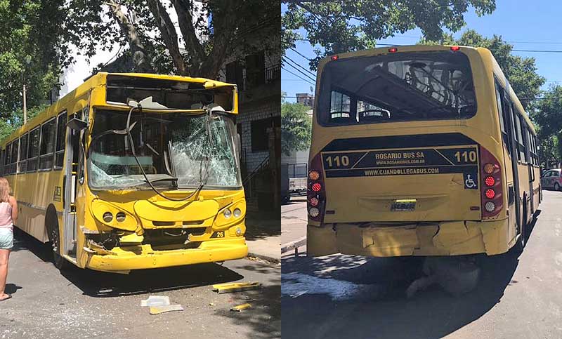 Chocaron dos colectivos en la zona norte de Rosario y 18 pasajeros resultaron heridos