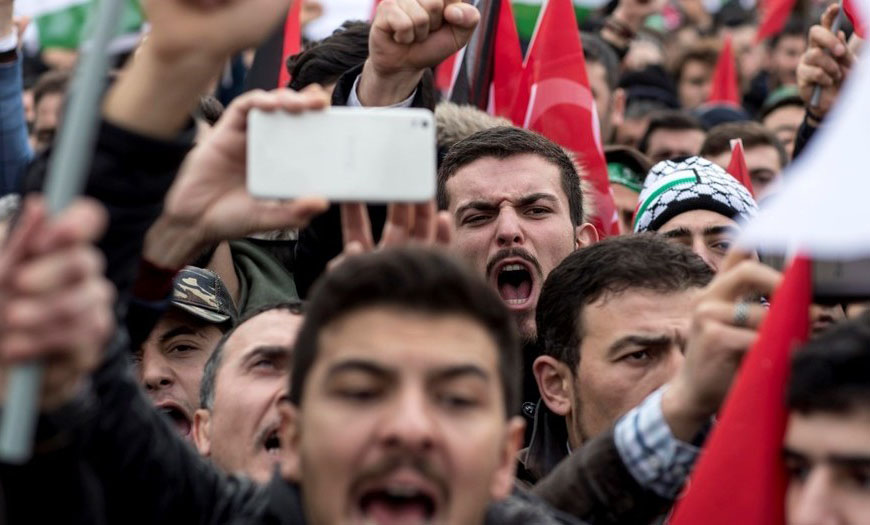 Miles de personas se movilizan en el mundo contra la declaración de Trump sobre Jerusalén