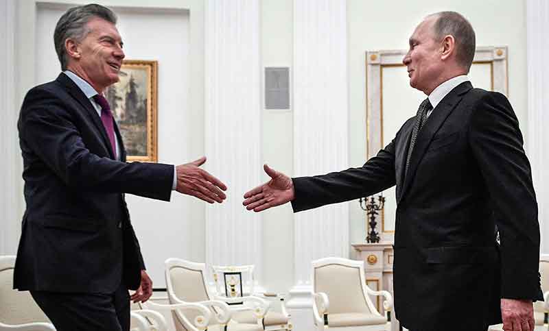 Macri a Putin: «Argentina le da mucha importancia a la relación con Rusia»
