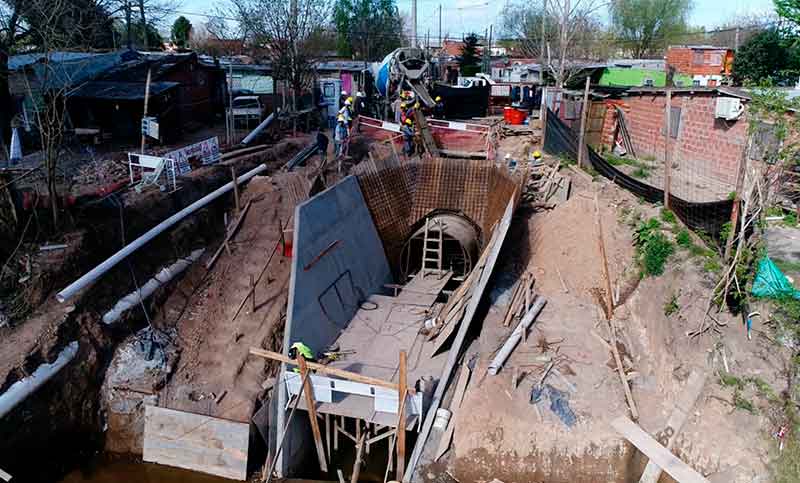 Avanzan las obras hídricas estructurales que se realizan en Rosario