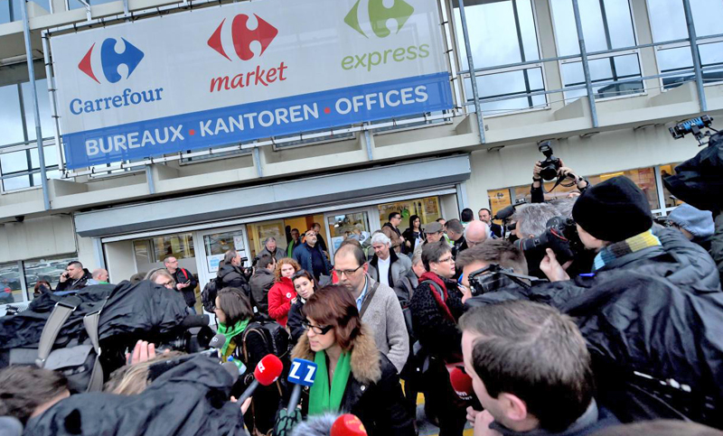 Trabajadores de Carrefour de Bélgica llamaron a huelga por los más de 1.200 despidos