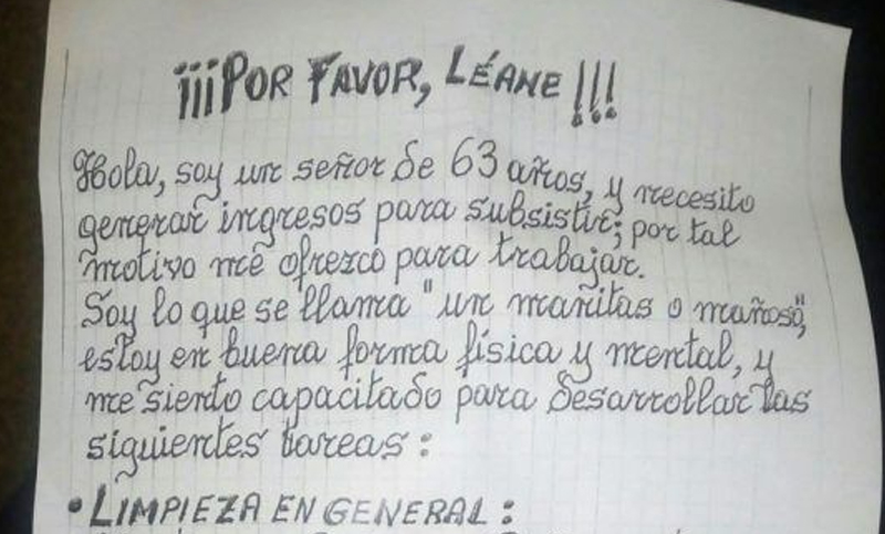 “Por favor, léame”: la emotiva carta que se vuelve viral en Twitter
