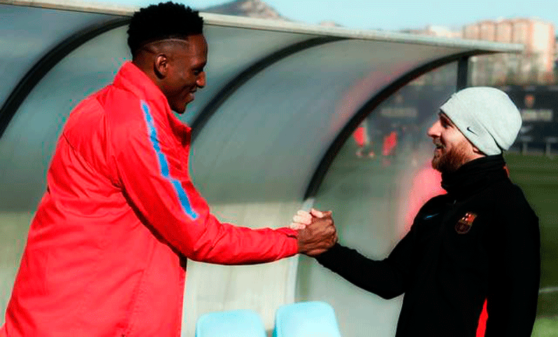Leo Messi le dio la bienvenida Yerry Mina, nuevo fichaje de Barcelona