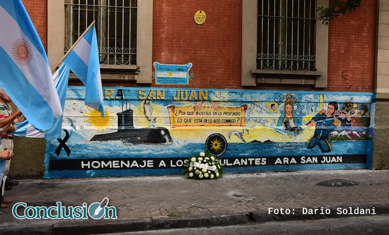 Descubrieron un mural en homenaje a los tripulantes del ARA “San Juan”