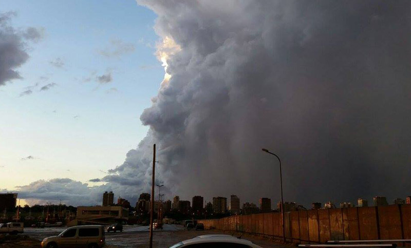 Calles anegadas y caída de árboles por una fuerte tormenta en Mar del Plata
