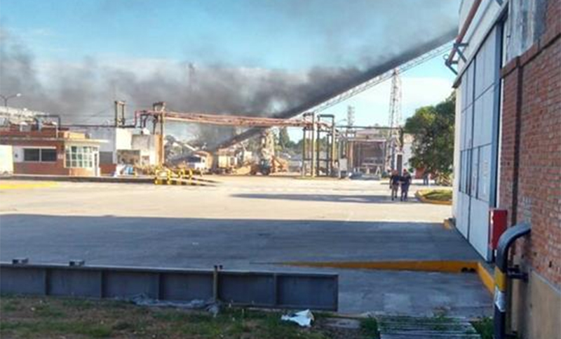 Tensión por un incendio en la planta de Celulosa Argentina en Capitán Bermúdez