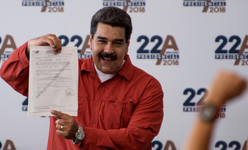 Maduro se inscribió para ser candidato para las presidenciales