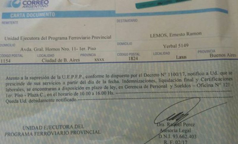 Cientos de despidos por el cierre de Ferrobaires, tras 25 años de vida