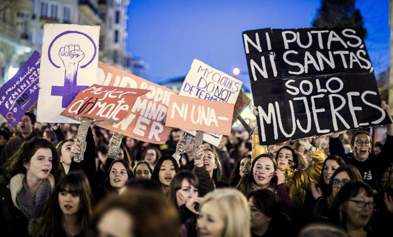 España: huelga de mujeres paraliza el país