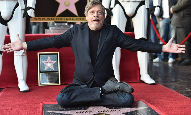 Mark Hamill recibió su estrella de la fama en Hollywood