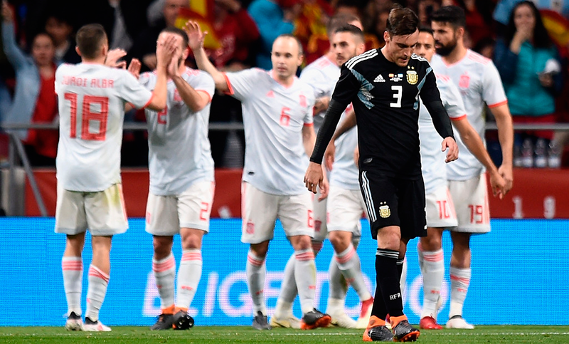 Argentina y una actuación alarmante: cayó 6-1 ante España en la previa del Mundial
