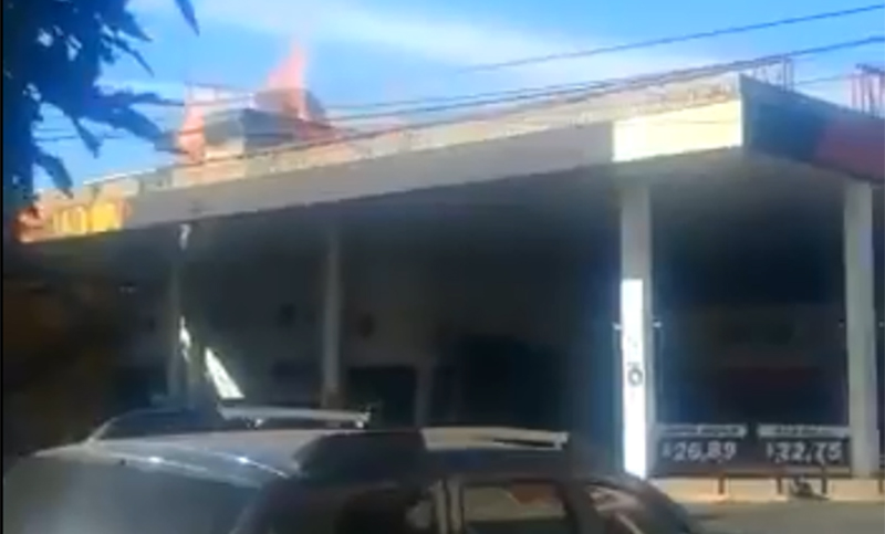 Alarma por incendio en una estación de GNC