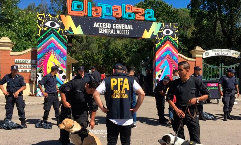 Detuvieron 65 personas por narcomenudeo en el Lollapalooza