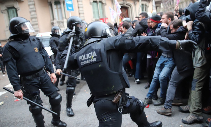 Protestas en Cataluña tras el arresto de Puigdemont en Alemania
