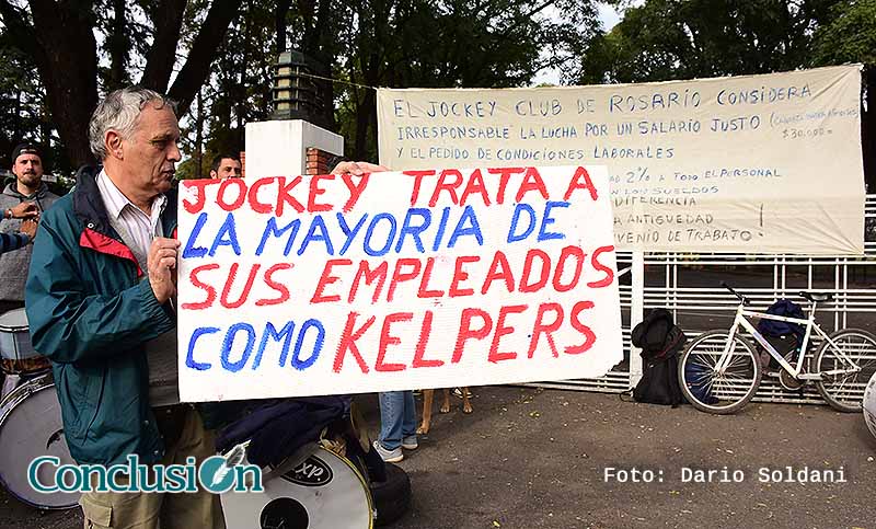 Empleados del Jockey Club pararon y reclamaron por sus salarios