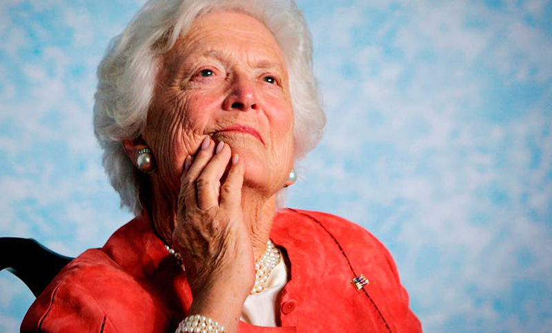 Murió Barbara Bush, esposa y madre de sendos presidentes norteamericanos