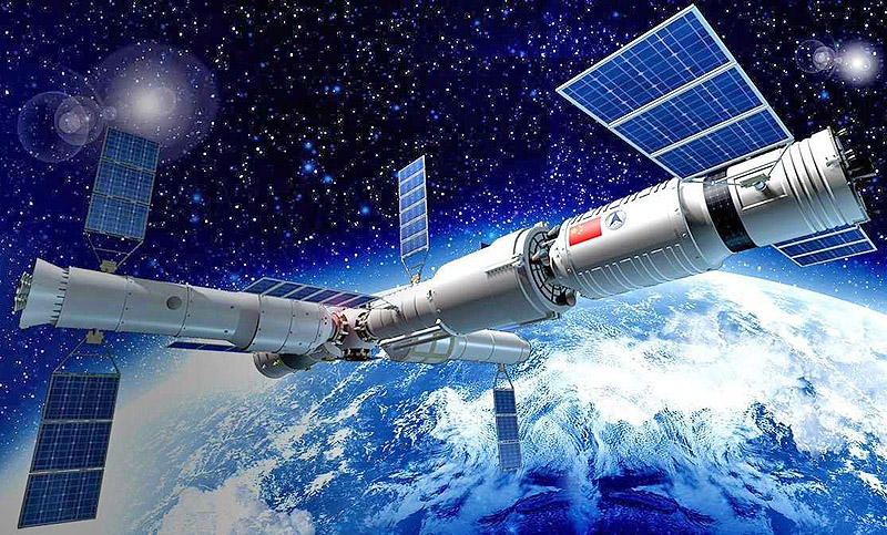 La estación espacial china se desintegró y cayó al Pacífico sur