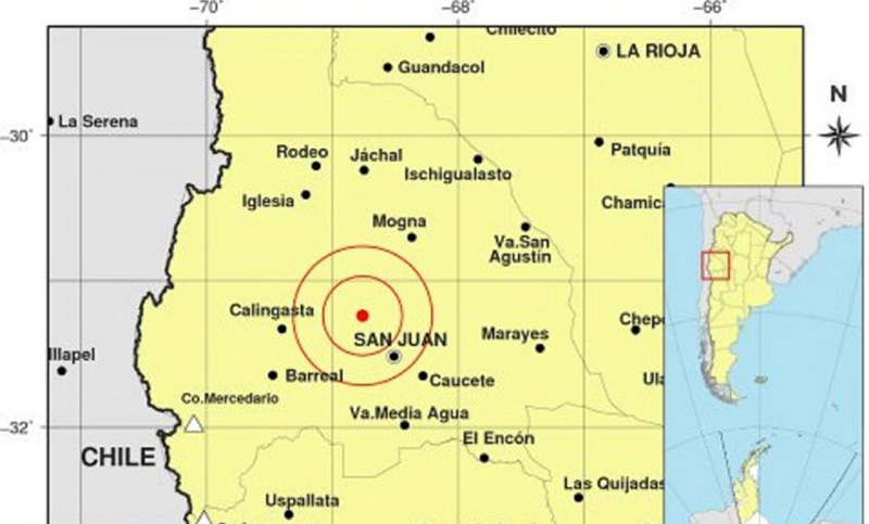 Fuerte sismo de magnitud 5,1 sacudió San Juan