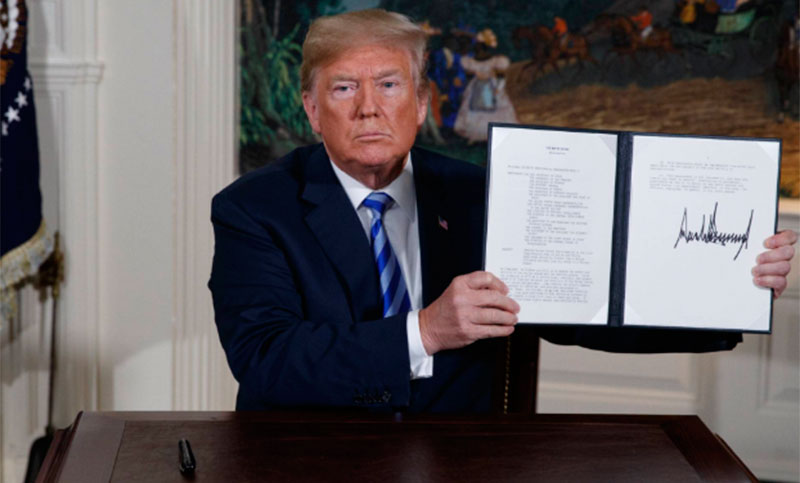 Trump rompe el pacto nuclear con Irán y reimpone las sanciones