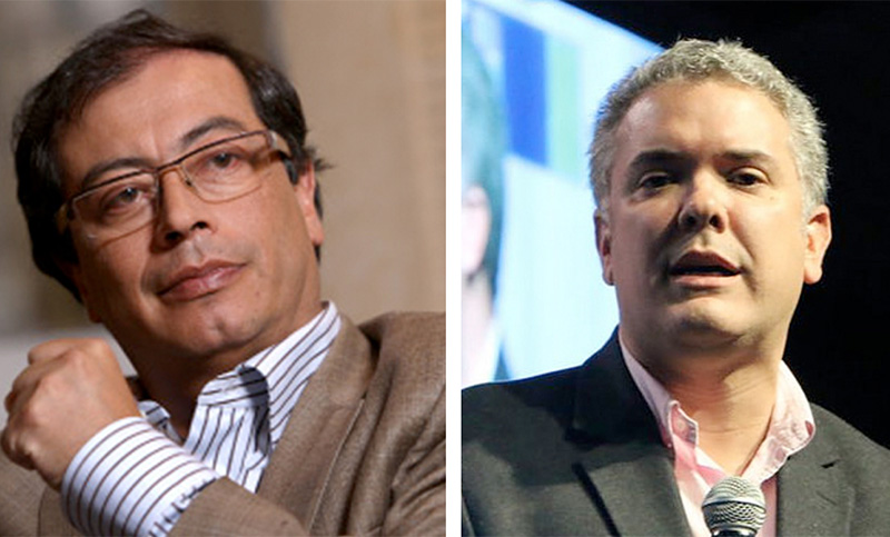 El conservador Duque y el ex guerrillero Petro irán a balotaje en Colombia