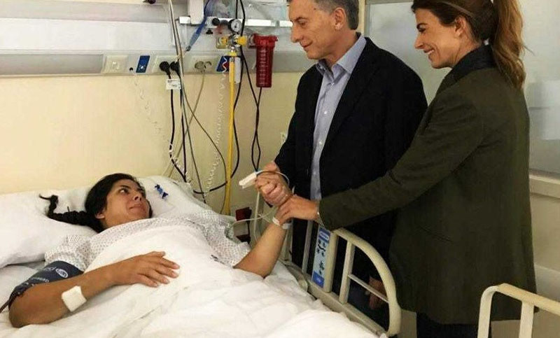Macri visitó a la policía baleada en la comisaría de San Justo