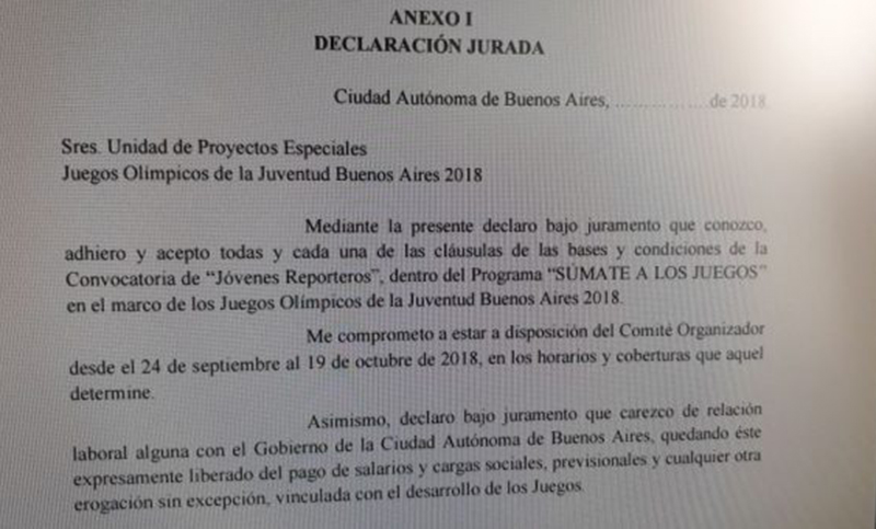Tras ola de despido de periodistas, Larreta pide “voluntarios para cubrir los JJOO de la juventud