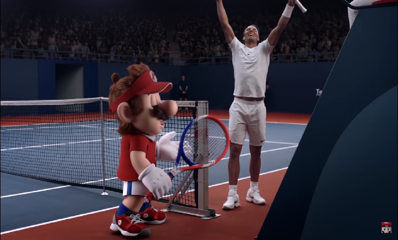Rafa Nadal se enfrenta a Mario en un partido de tenis