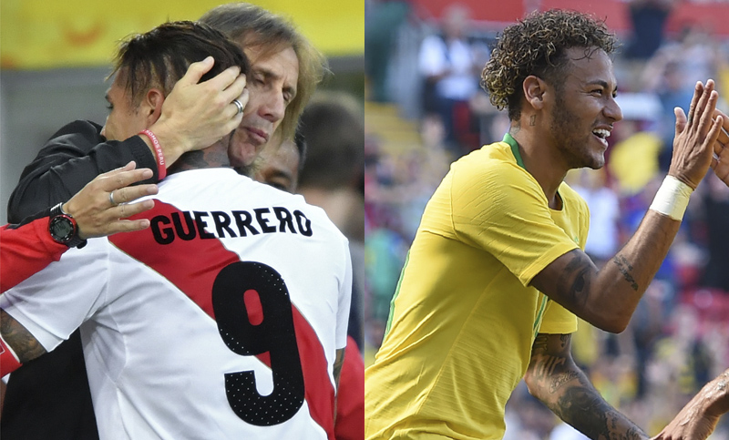 Paolo Guerrero y Neymar regresaron con goles en la previa del mundial