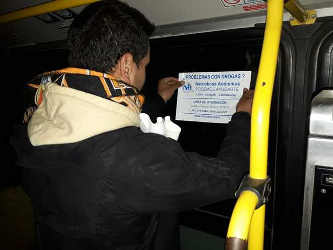 Narcóticos Anónimos retomó campaña de difusión en transportes públicos
