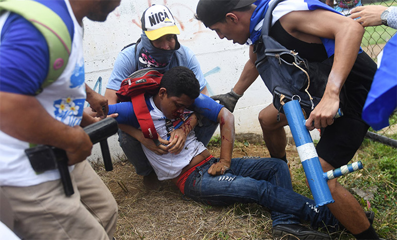 Tiroteo contra manifestantes que protestaban contra Ortega en Managua