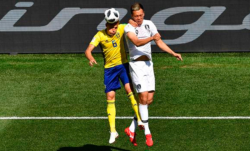 Suecia venció a Corea por 1 a 0 con un penal asistido por el VAR