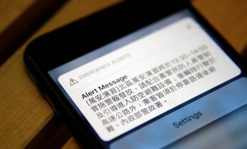 Taiwán probó un sistema telefónico ante ataques aéreos