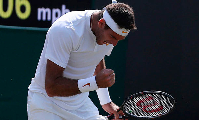 Del Potro avanza en Wimbledon para chocarse con Nadal