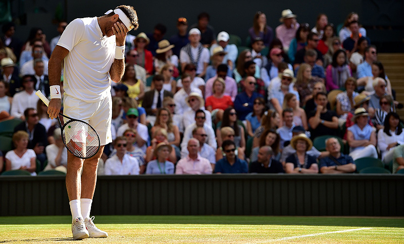 Del Potro perdió con Nadal en los cuartos de final de Wimbledon