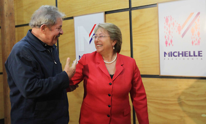Bachelet apoya la candidatura de Lula en Brasil