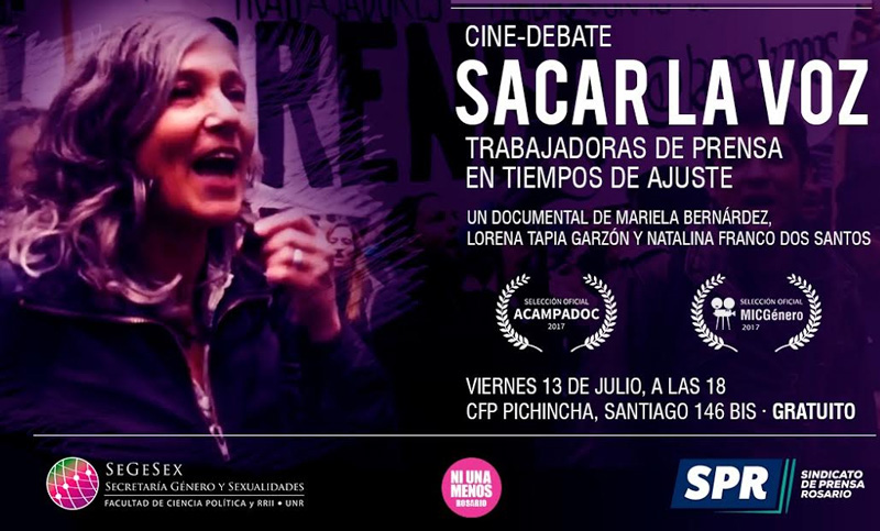 Cine – debate: «Sacar la voz: trabajadoras de prensa en tiempos de ajuste»