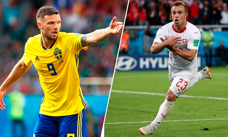 Suecia-Suiza, un duelo inusual y parejo en los octavos de final