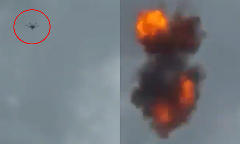 Video: Publican el momento exacto de la explosión del dron durante atentado contra Nicolás Maduro