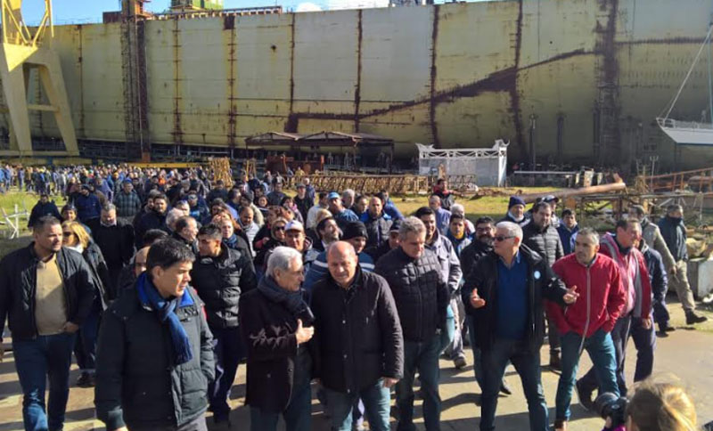 “Sesionamos en el Astillero Río Santiago en defensa de la Soberanía Nacional y de 3.300 trabajadores”