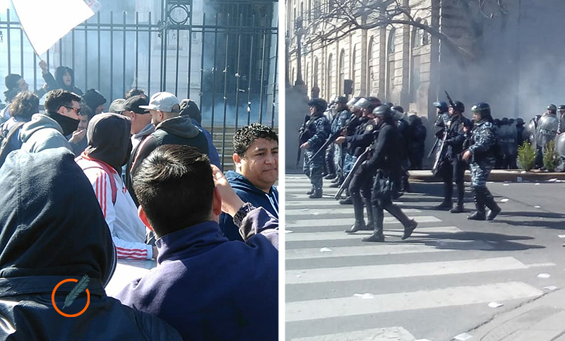 La policía bonaerense reprimió en la protesta de los trabajadores del Astillero Río Santiago