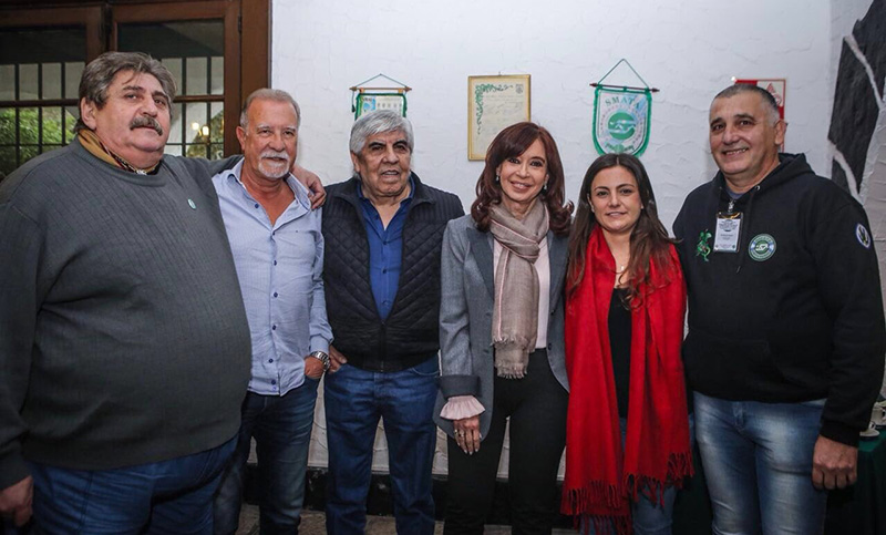 Cristina Kirchner se reunió con Hugo Moyano antes del acto en Smata